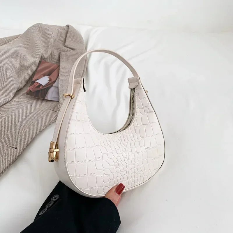Fashion Luxury Design PU Leather Shoulder Bag Women Small Clutch Handbag Purse Female Underarm Bag Travel Totes shoulder bag - RELUX.STORE