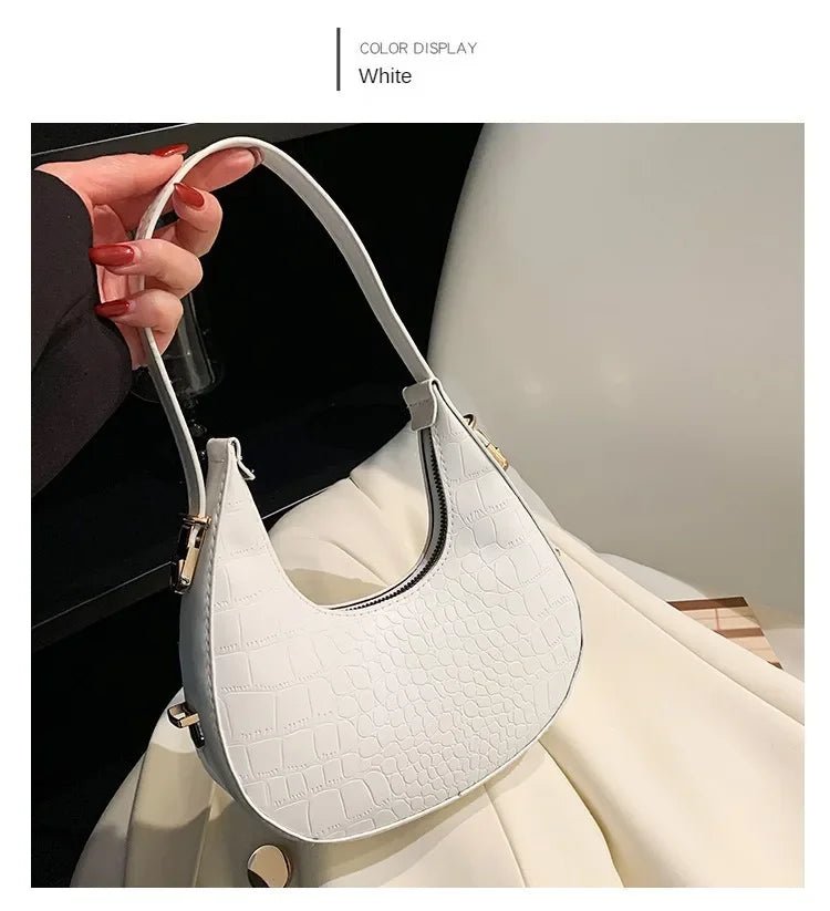 Fashion Luxury Design PU Leather Shoulder Bag Women Small Clutch Handbag Purse Female Underarm Bag Travel Totes shoulder bag - RELUX.STORE
