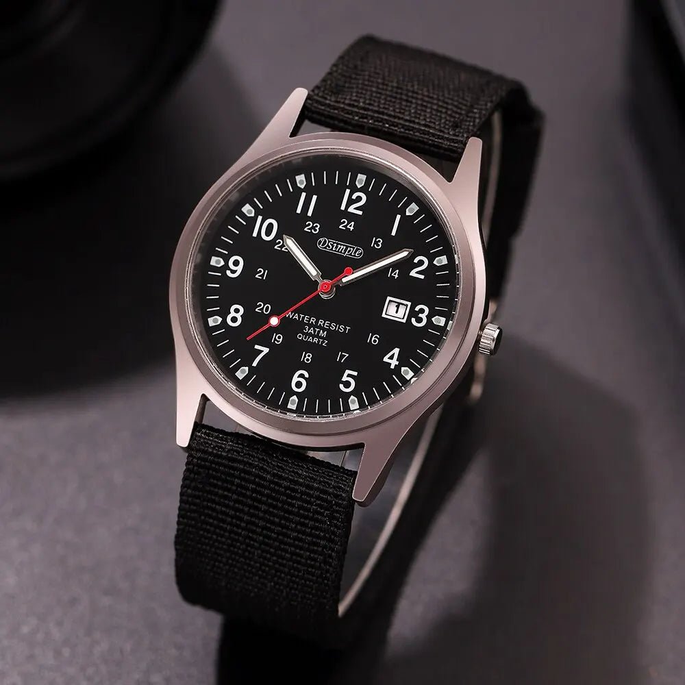 Fashion Mens Watches Luminous Hands Clock Luxury Military Sports Calendar Quartz Wristwatch Men Casual Nylon Watch Reloj Hombre - RELUX.STORE