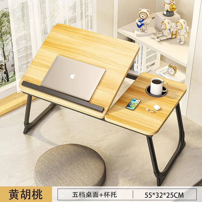 "Foldable Bed Desk – Adjustable Laptop Table with 5 - Level Height | Portable Study Tray & Nightstand for Kids, Students, Dorm & Home Use" - RELUX.STORE