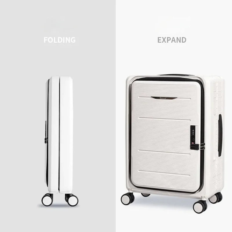 Foldable Suitcase Boarding Password Suitcase 24 Inch Universal Wheel Storage Suitcase Multifunctional Lightweight Trolley Case - RELUX.STOREFoldable Suitcase Boarding Password Suitcase 24 Inch Universal Wheel Storage Suitcase Multifunctional Lightweight Trolley Case