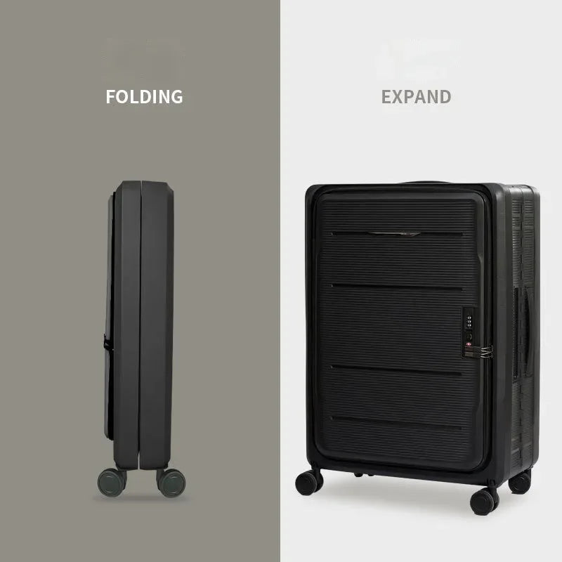 Foldable Suitcase Boarding Password Suitcase 24 Inch Universal Wheel Storage Suitcase Multifunctional Lightweight Trolley Case - RELUX.STOREFoldable Suitcase Boarding Password Suitcase 24 Inch Universal Wheel Storage Suitcase Multifunctional Lightweight Trolley Case