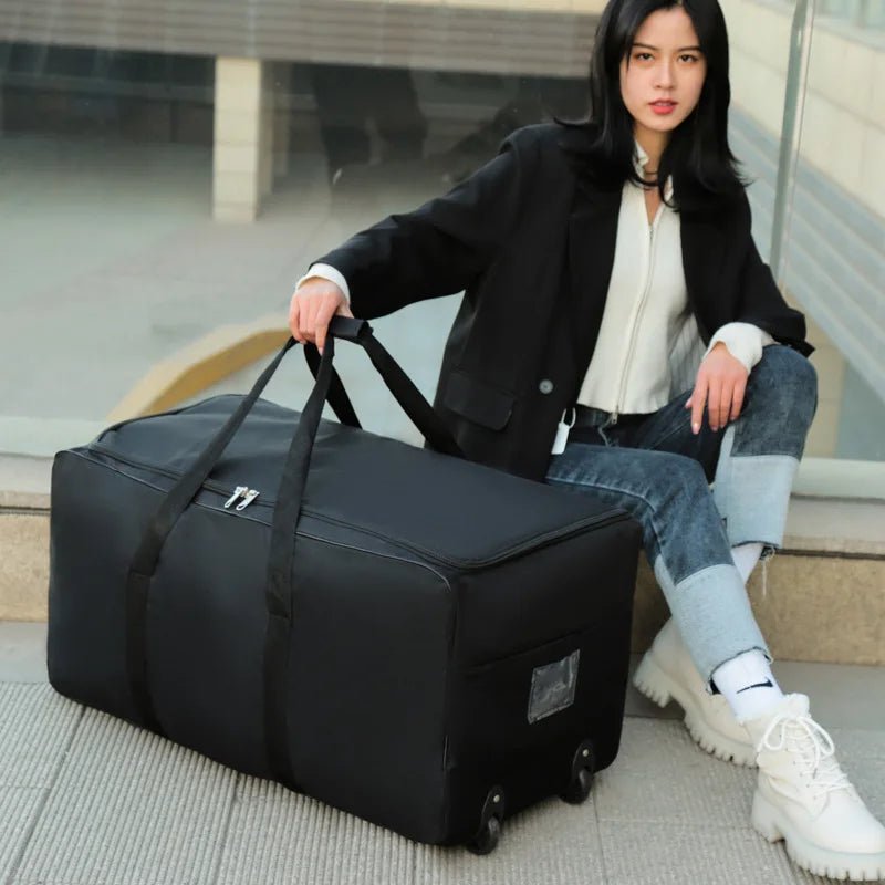 Foldable Wheel Bags Luggages Storage Bag with Wheels Large Capacity Carry On Luggage Carrier Expandable Trolley Suitcase - RELUX.STOREFoldable Wheel Bags Luggages Storage Bag with Wheels Large Capacity Carry On Luggage Carrier Expandable Trolley Suitcase