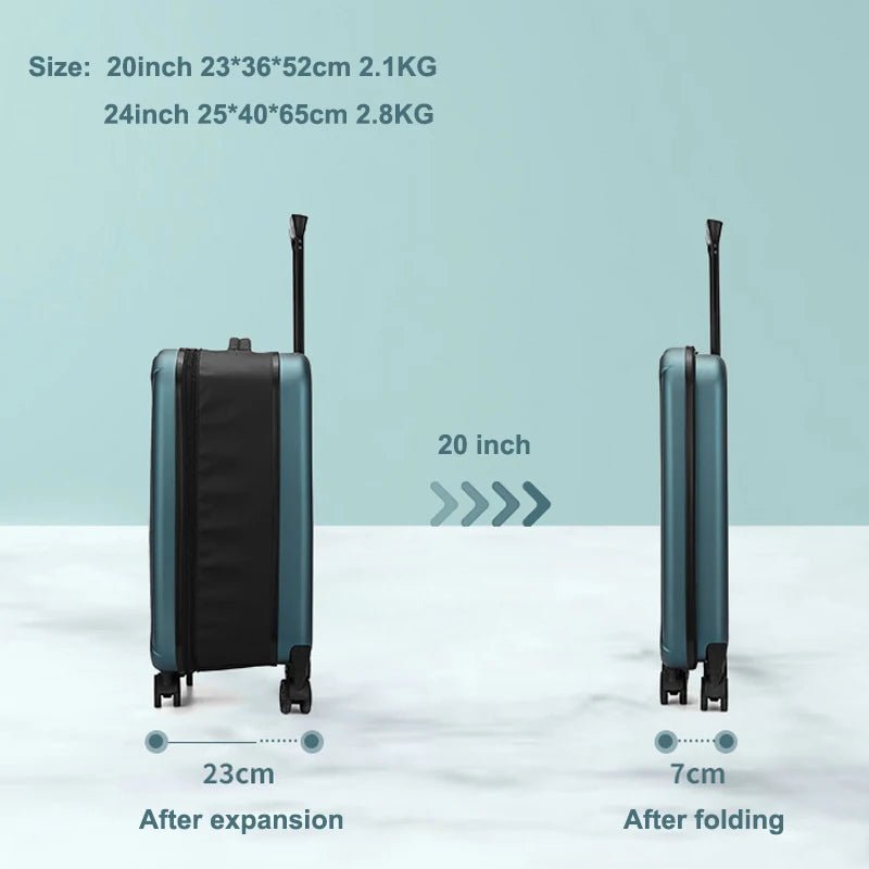 Folding Trolley Bag 20 "24" Luggage Case for Business Travel Lightweight Foldable School Suitcase Fashion Trunk Chrismas Gift - RELUX.STOREFolding Trolley Bag 20 "24" Luggage Case for Business Travel Lightweight Foldable School Suitcase Fashion Trunk Chrismas Gift
