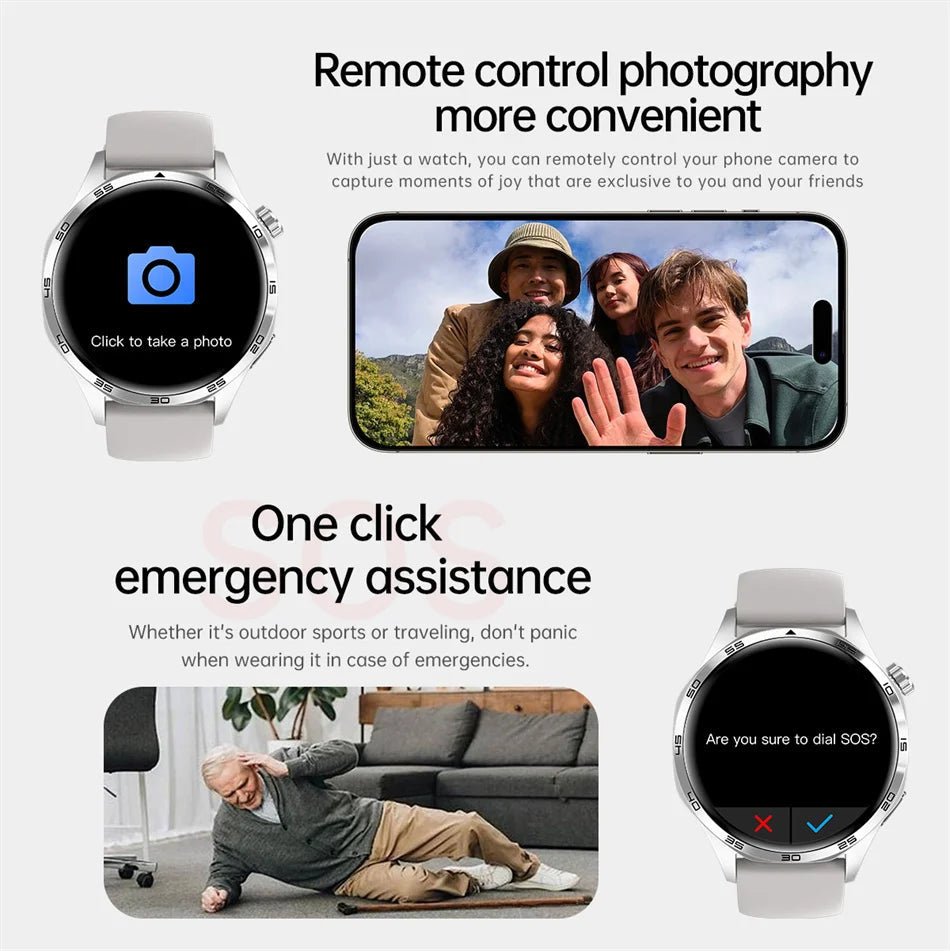 For HUAWEI GT5 Pro GPS NFC Smart Watch Men 360*360 AMOLED Screen Heart rate Bluetooth Call IP67 Waterproof Man Smartwatch 2024 - RELUX.STORE