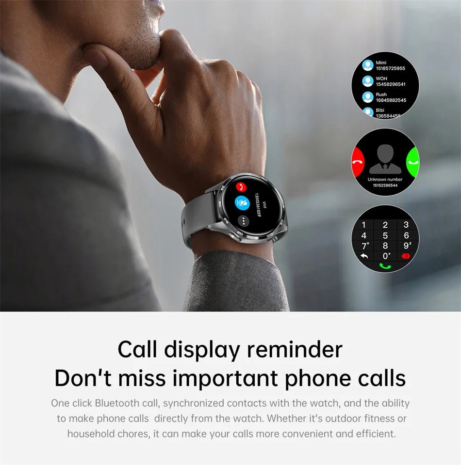 For HUAWEI GT5 Pro GPS NFC Smart Watch Men 360*360 AMOLED Screen Heart rate Bluetooth Call IP67 Waterproof Man Smartwatch 2024 - RELUX.STORE