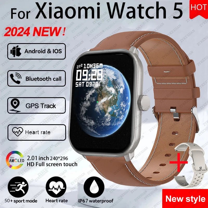For Xiaomi Watch 5 Global Version Men Women HD AMOLED Screen Heart Rate Bluetooth Call GPS Track Waterproof Sports Smart Watch - RELUX.STORE