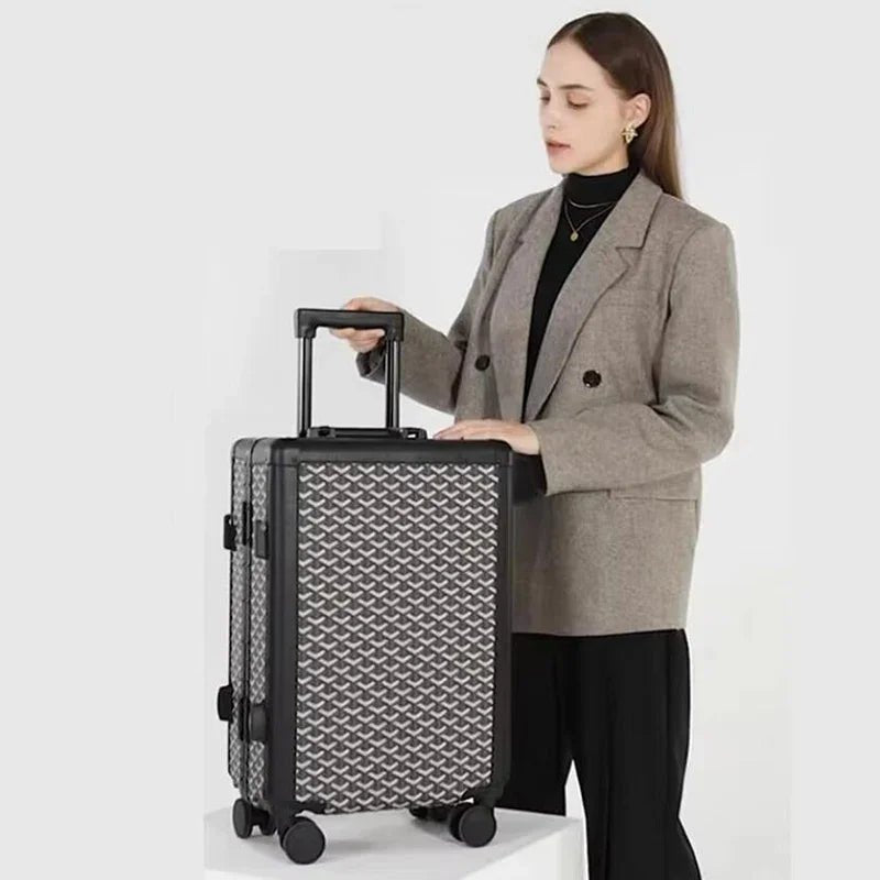 Formsia 20"24" Inch Women Spinner Retro Aluminum frame Trolley Bag Travel Suitcase Set Hand Luggage On Wheel - RELUX.STOREFormsia 20"24" Inch Women Spinner Retro Aluminum frame Trolley Bag Travel Suitcase Set Hand Luggage On Wheel