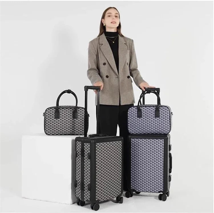 Formsia 20"24" Inch Women Spinner Retro Aluminum frame Trolley Bag Travel Suitcase Set Hand Luggage On Wheel - RELUX.STOREFormsia 20"24" Inch Women Spinner Retro Aluminum frame Trolley Bag Travel Suitcase Set Hand Luggage On Wheel