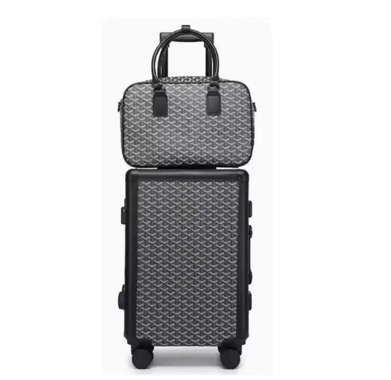 Formsia 20"24" Inch Women Spinner Retro Aluminum frame Trolley Bag Travel Suitcase Set Hand Luggage On Wheel - RELUX.STOREFormsia 20"24" Inch Women Spinner Retro Aluminum frame Trolley Bag Travel Suitcase Set Hand Luggage On Wheel