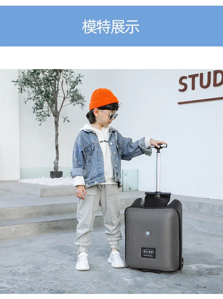 Formsio Kids Scooter Suitcase Lazy Carry On Rolling Luggage Box Sitting Trolley Bag For Baby - RELUX.STOREFormsio Kids Scooter Suitcase Lazy Carry On Rolling Luggage Box Sitting Trolley Bag For Baby