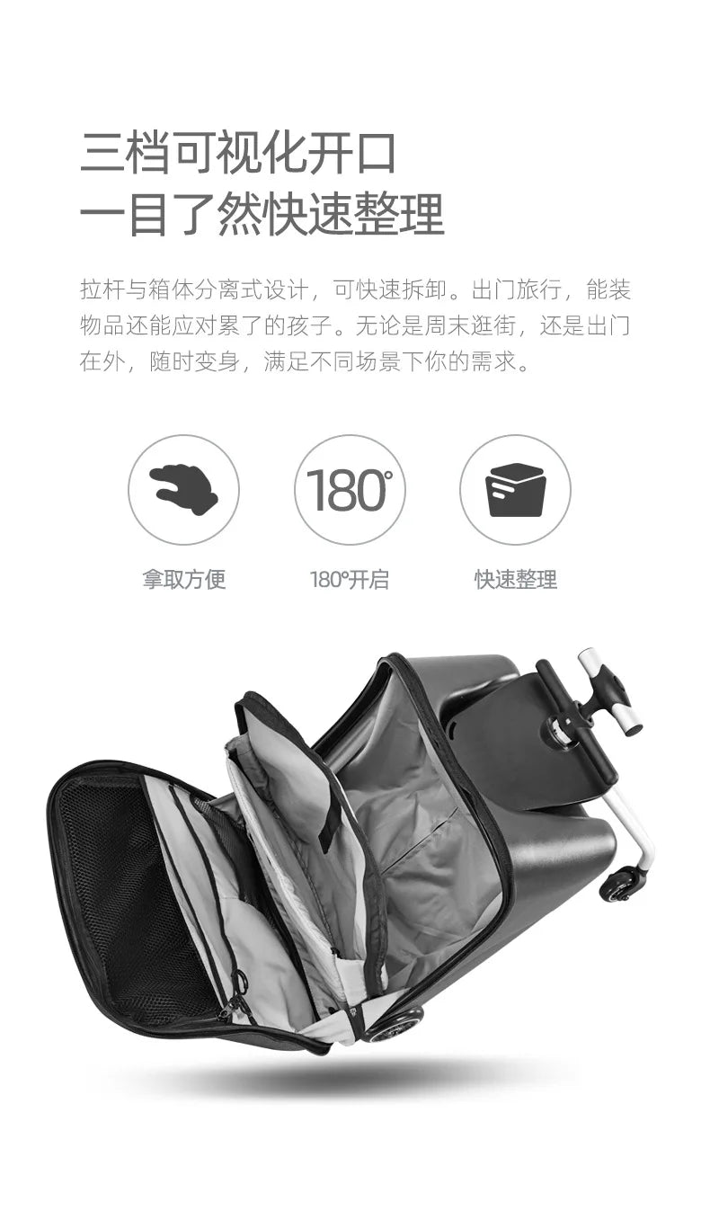 Formsio Kids Scooter Suitcase Lazy Carry On Rolling Luggage Box Sitting Trolley Bag For Baby - RELUX.STOREFormsio Kids Scooter Suitcase Lazy Carry On Rolling Luggage Box Sitting Trolley Bag For Baby