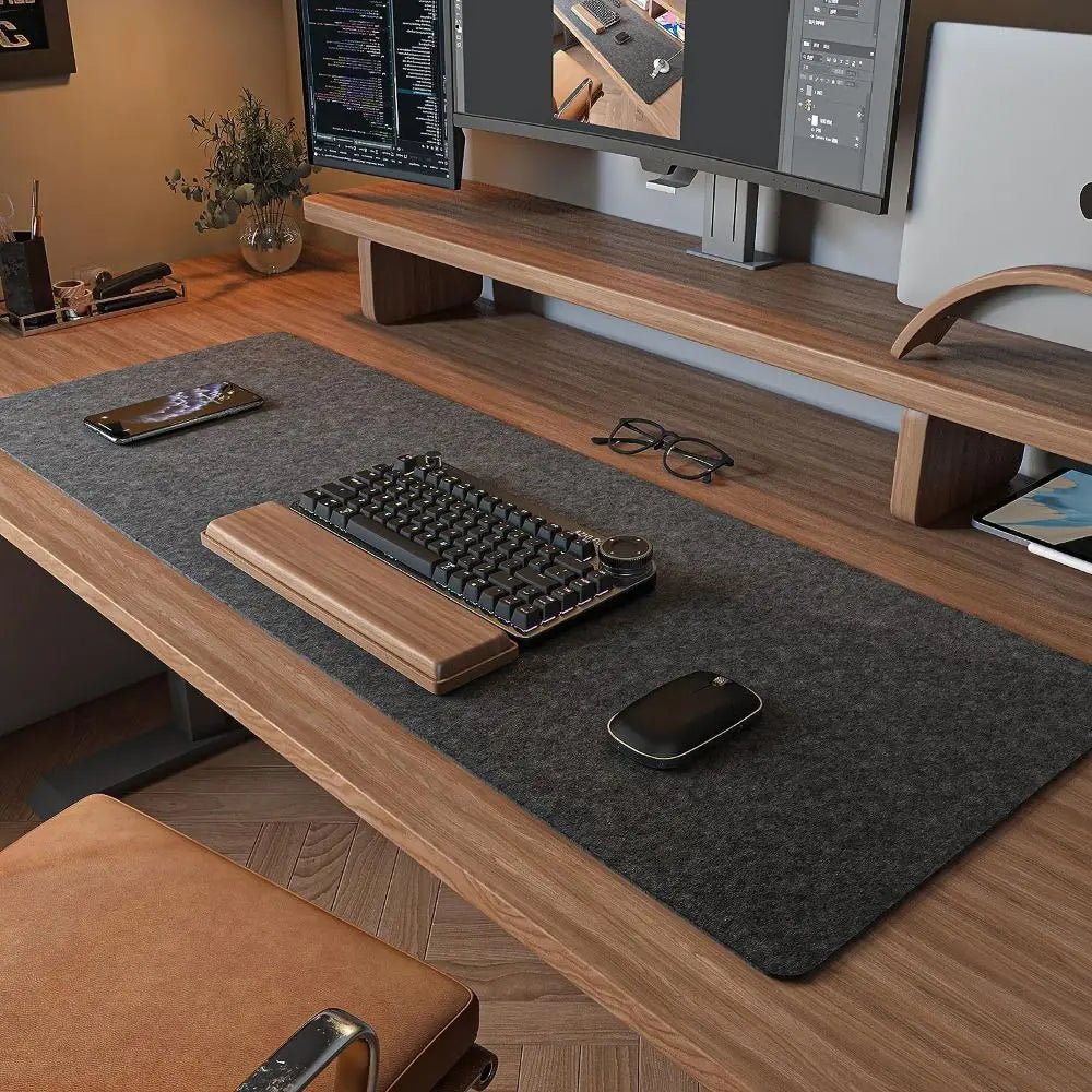 Gaming Accessories Wool Felt Mouse Pad Large Size Writing Mat Keyboard Mice Mat Non - slip Home Office Computer Desk Protector - RELUX.STORE
