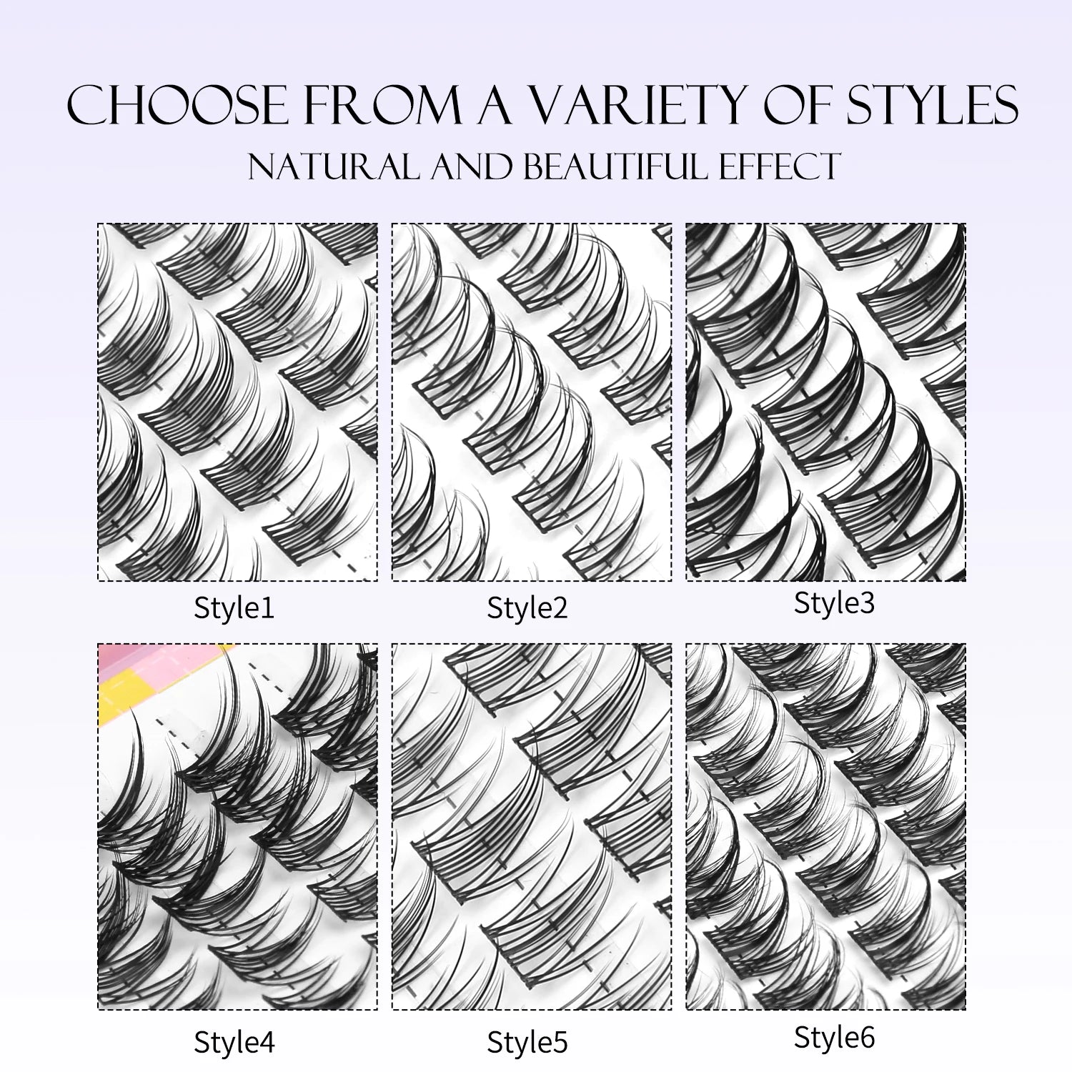 GROINNEYA Eyelashes Clusters 320 pcs Natural Eyelash extension Cluster Lashes Volume Mixed Tray Lashes Cluster Natural Lashes - RELUX.STORE