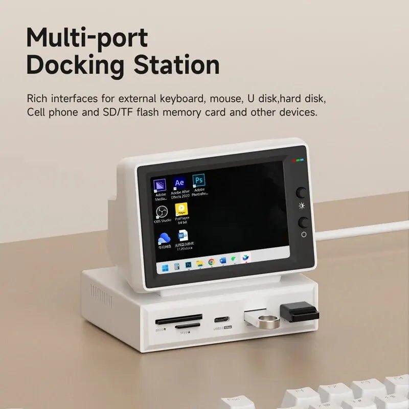 Hagibis 3.5inch IPS Mini Screen AIDA64 Mini PC CPU RAM HDD Data Monitor Display Sub Screen with USB C Hub for Laptop PC MacBook - RELUX.STORE