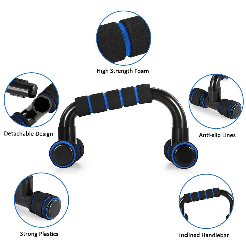 "Healthy Abdominal Wheel 5 - Piece Indoor Fitness Set – Push - Up Stand & Multifunctional Home Gym Equipment by Relux.Store" - RELUX.STORE