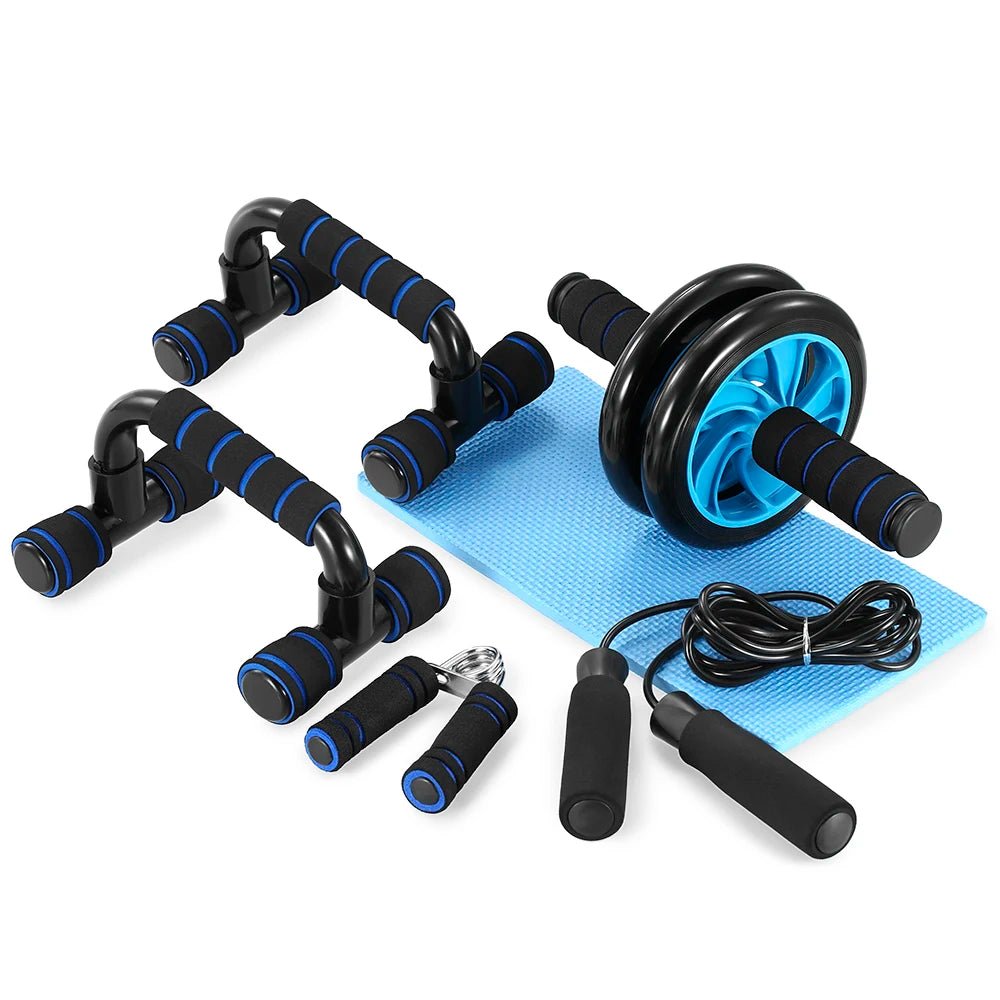"Healthy Abdominal Wheel 5 - Piece Indoor Fitness Set – Push - Up Stand & Multifunctional Home Gym Equipment by Relux.Store" - RELUX.STORE
