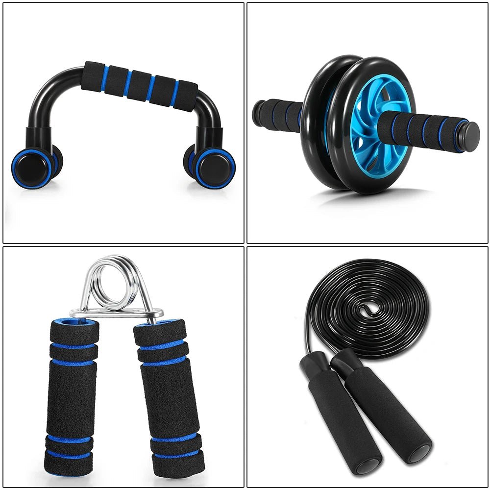 "Healthy Abdominal Wheel 5 - Piece Indoor Fitness Set – Push - Up Stand & Multifunctional Home Gym Equipment by Relux.Store" - RELUX.STORE