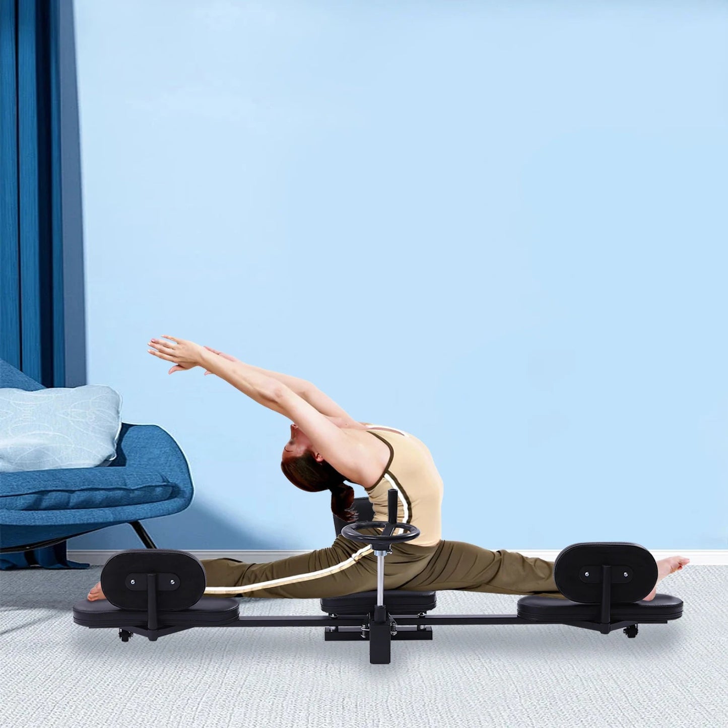 "Heavy Duty Leg Stretcher Machine – Gymnastics, Yoga & MMA Flexibility Trainer for Home Gym | Leg Stretching & Fitness Equipment by Relux.Store" - RELUX.STORE