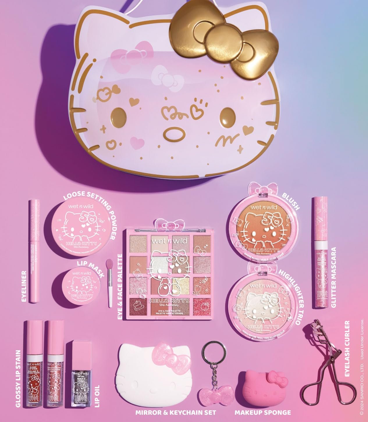 Hello Kitty PR Box, Makeup Set with Versatile Unique Looks, 2 - Layered Keepsake Box, Buildable & Blendable Formulas, Cruelty - Free & Vegan - RELUX.STORE