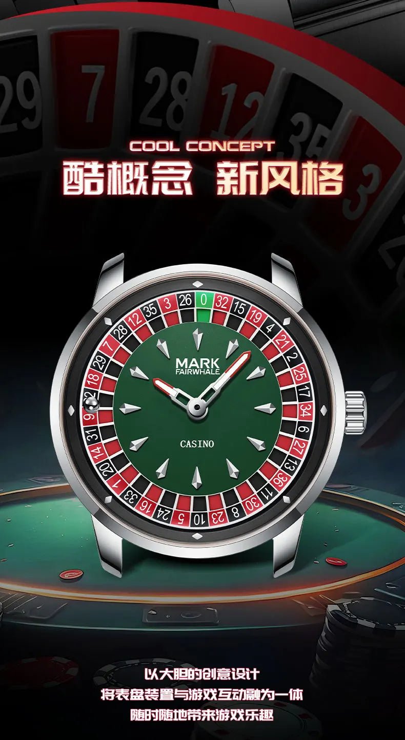 High Quality Mark Fairwhale Mens Wristwatch Fashion Unique Rotating Roulette Dial Waterproof Quartz Man Watche Dropshipping  - RELUX.STORE