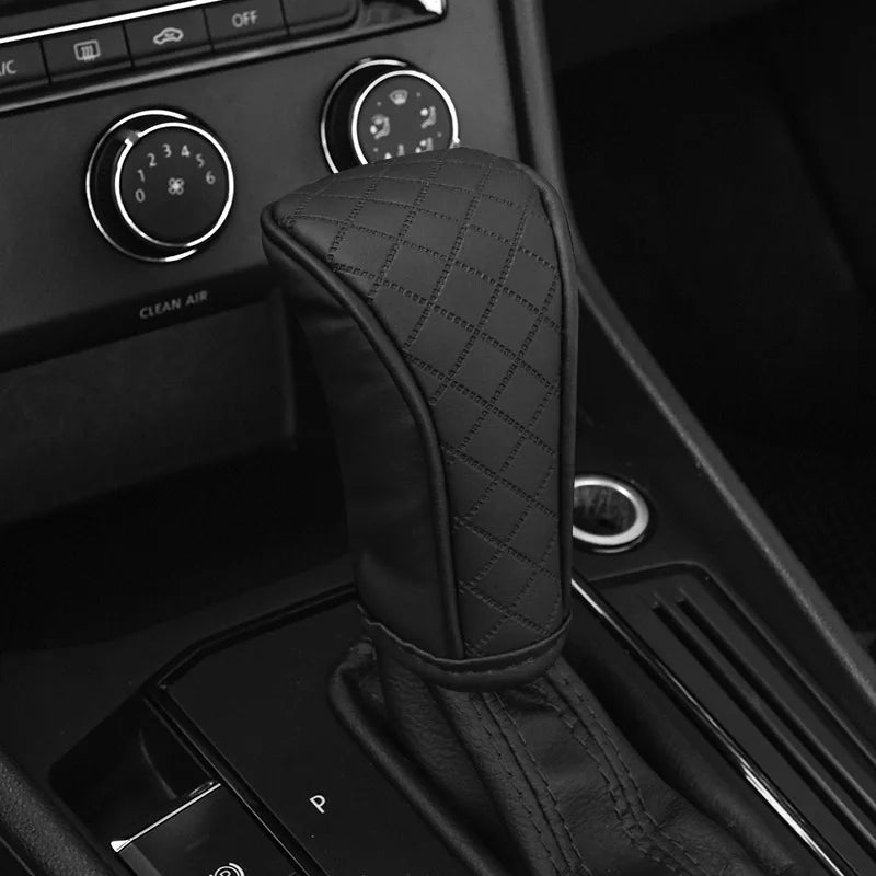 "High - Quality PU Leather Car Gear Shift Cover – Non - Slip, Wear - Resistant Universal Gear Knob Protector | Stylish Automatic Transmission Handle Sheath" - RELUX.STORE