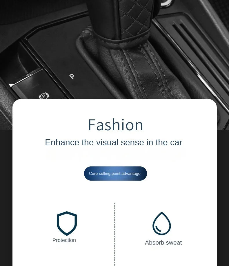 "High - Quality PU Leather Car Gear Shift Cover – Non - Slip, Wear - Resistant Universal Gear Knob Protector | Stylish Automatic Transmission Handle Sheath" - RELUX.STORE