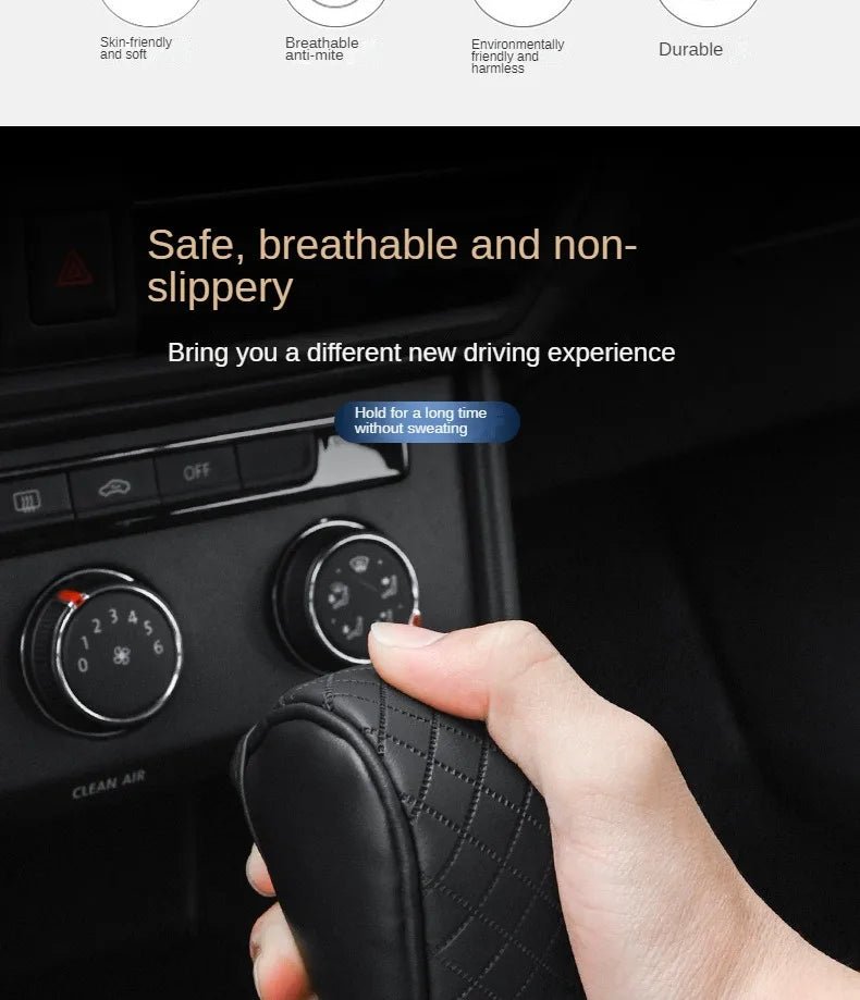 "High - Quality PU Leather Car Gear Shift Cover – Non - Slip, Wear - Resistant Universal Gear Knob Protector | Stylish Automatic Transmission Handle Sheath" - RELUX.STORE