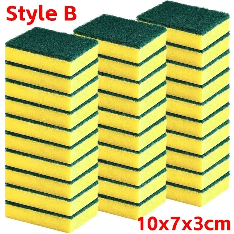 Highly absorbent double - sided sponge magic cleaning pot rust sponge cleaning brush kitchen cleaning tool - RELUX.STORE