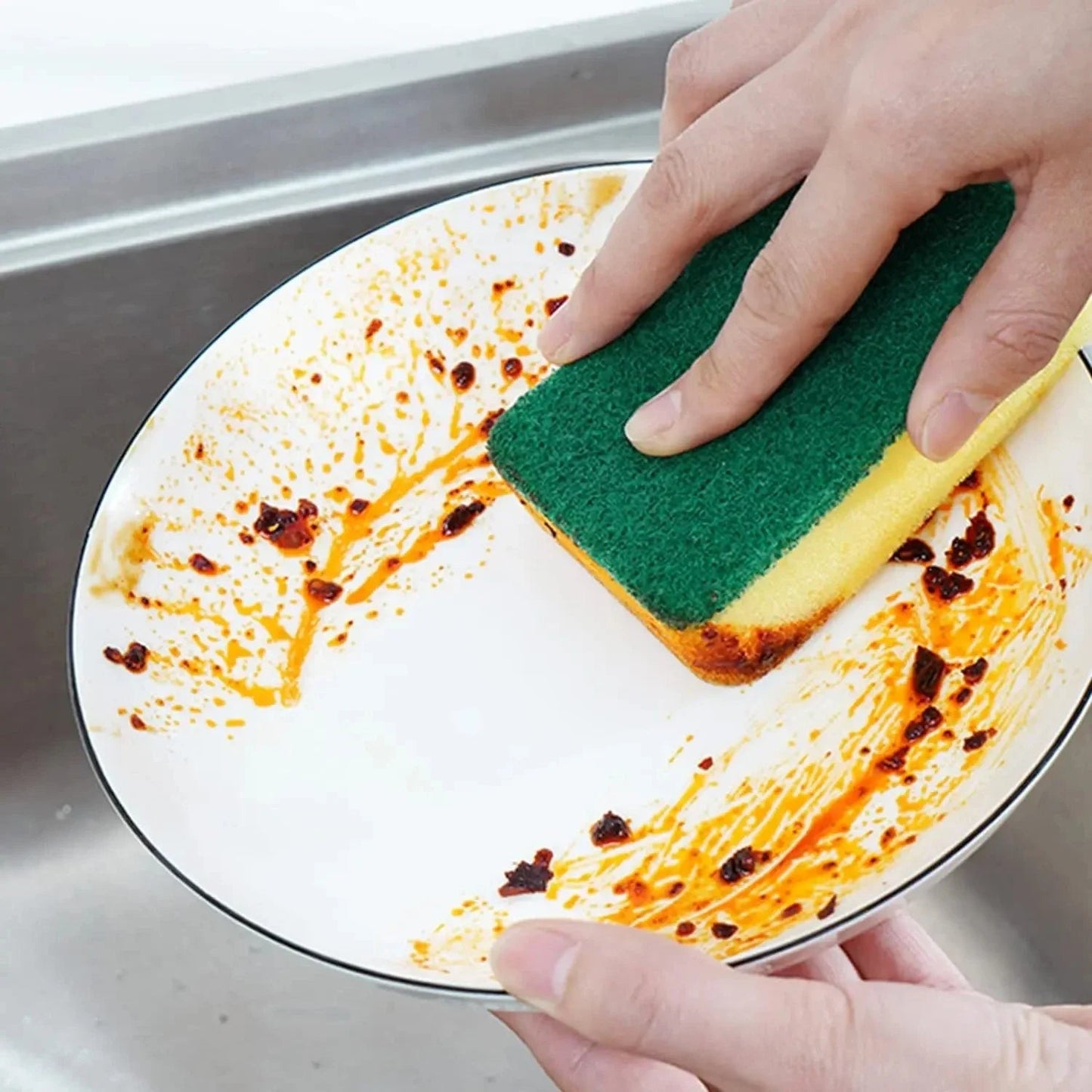 Highly absorbent double - sided sponge magic cleaning pot rust sponge cleaning brush kitchen cleaning tool - RELUX.STORE