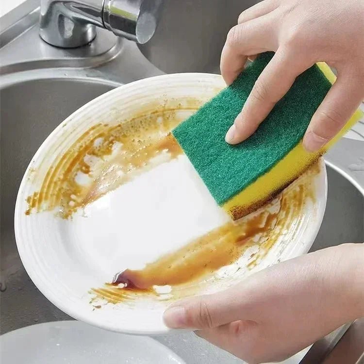 Highly absorbent double - sided sponge magic cleaning pot rust sponge cleaning brush kitchen cleaning tool - RELUX.STORE