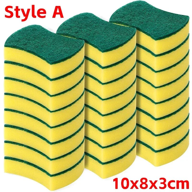 Highly absorbent double - sided sponge magic cleaning pot rust sponge cleaning brush kitchen cleaning tool - RELUX.STORE