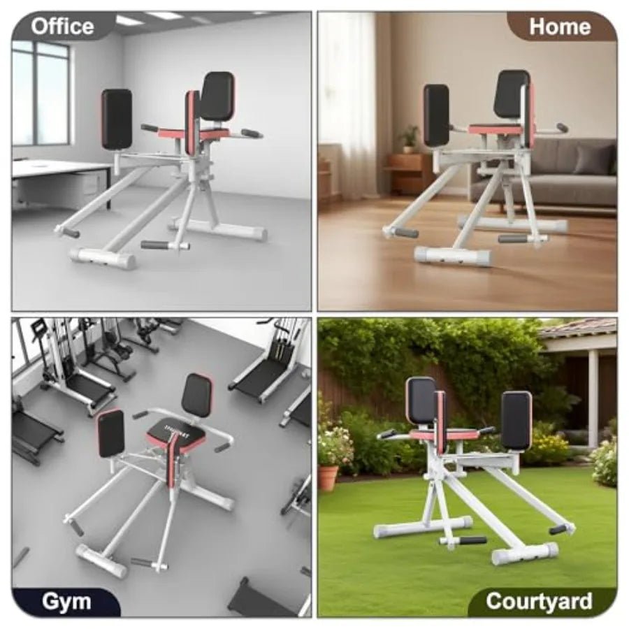 "Hip Abductor Machine for Home Gym – Compact Glute & Leg Exercise Equipment with Booty Resistance Bands & 2 - Level Adjustable Design | Home Workout Strength Trainer by Relux.Store" - RELUX.STORE