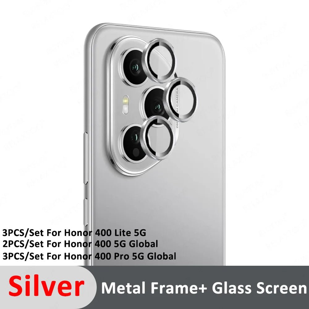 Honor400Pro Case Back & HD Camera Protector – 3D Rear Glass with 9H Metal Ring Lens for Honor 400 Pro / Lite 5G - RELUX.STORE