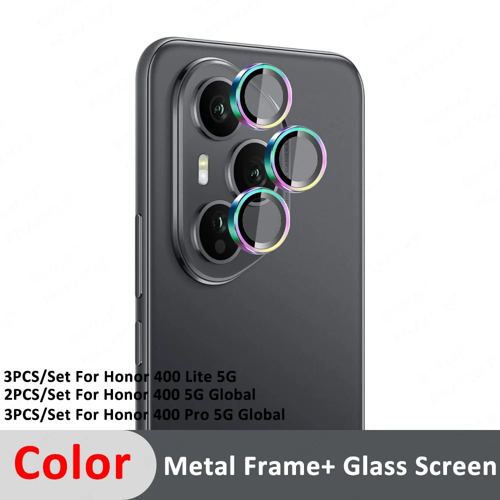 Honor400Pro Case Back & HD Camera Protector – 3D Rear Glass with 9H Metal Ring Lens for Honor 400 Pro / Lite 5G - RELUX.STORE