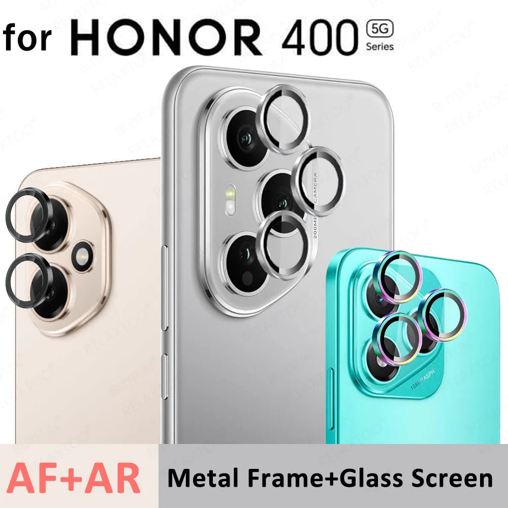 Honor400Pro Case Back & HD Camera Protector – 3D Rear Glass with 9H Metal Ring Lens for Honor 400 Pro / Lite 5G - RELUX.STORE