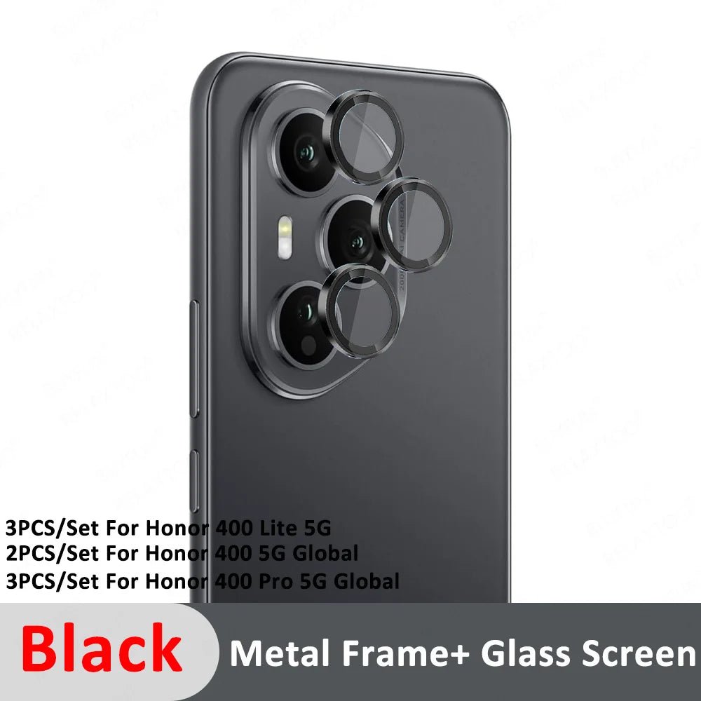 Honor400Pro Case Back & HD Camera Protector – 3D Rear Glass with 9H Metal Ring Lens for Honor 400 Pro / Lite 5G - RELUX.STORE