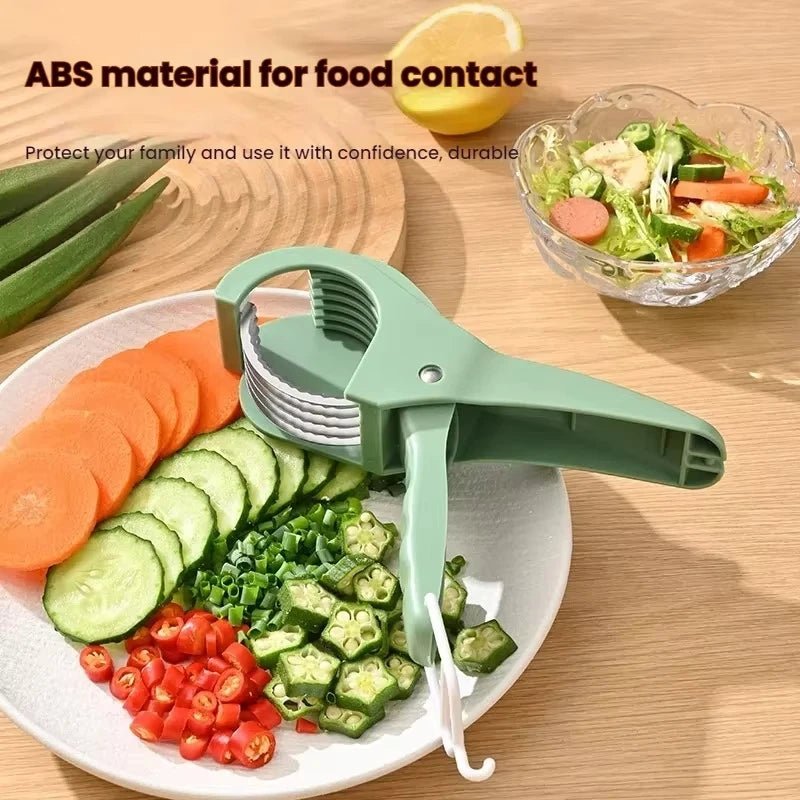 HooFun Kitchen Tools Stainless Steel Vegetable and Fruit Slicer Multi Functional Salad Slicer Kitchen Accessories - RELUX.STORE