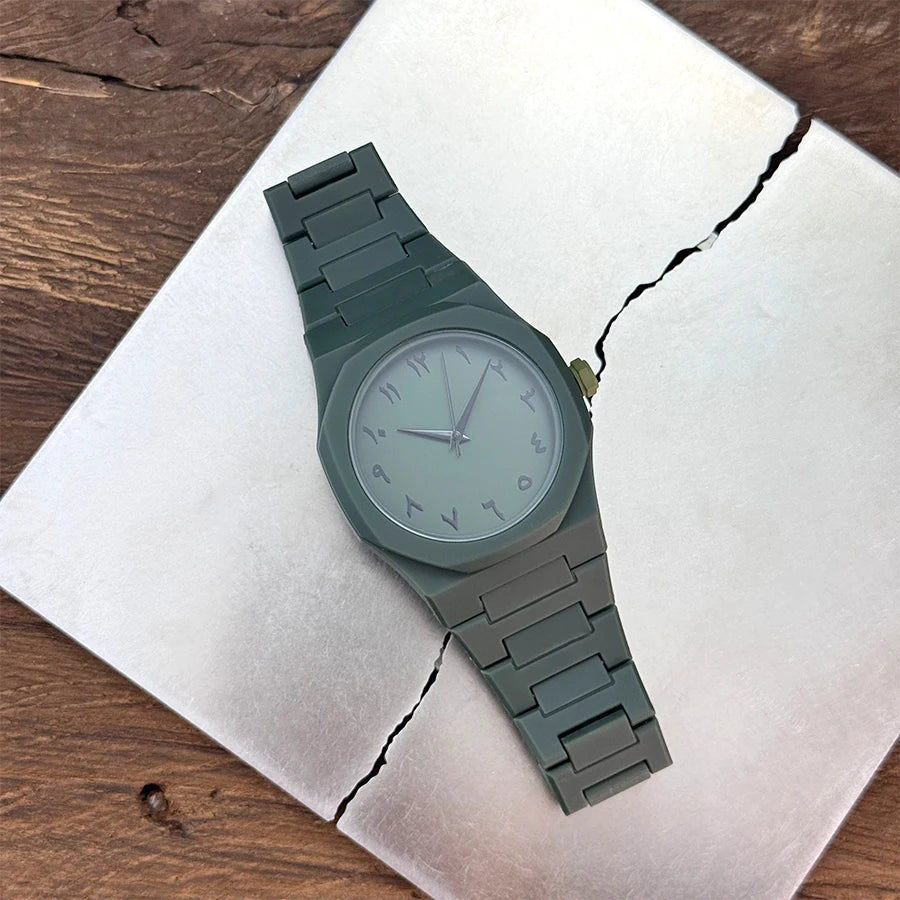 Hot sales in the Middle East high - end plastic men's watch with Arabic numerals neutral casual simple quartz watch - RELUX.STORE