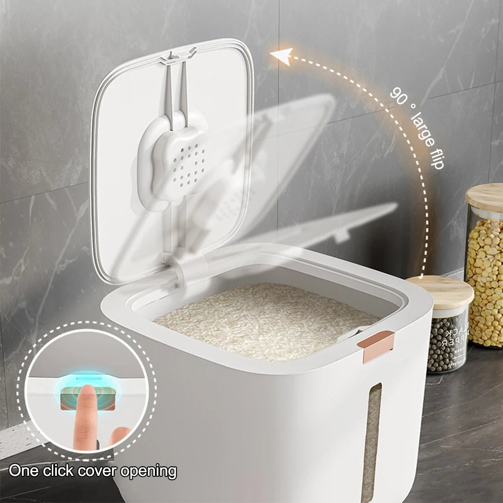 Insect Proof Moisture Proof Rice Box Grain Sealed Jar Kitchen Container 5/10KG Storage Kitchen Container Storage Box with Lid - RELUX.STORE