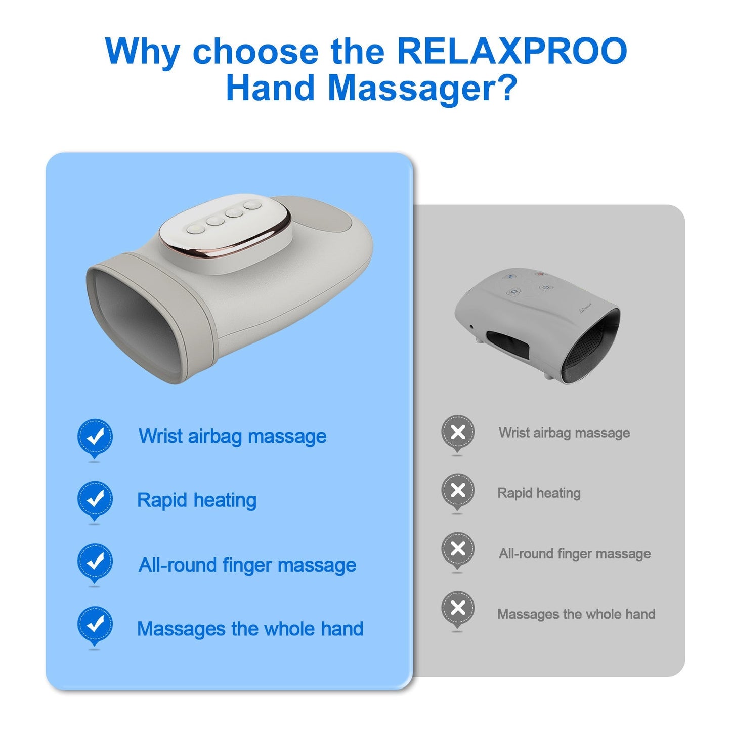 “Intelligent Hand Massager – 3D Kneading, Heating & Cold Compress with Full - Hand Wrap, 15 - Min Scientific Timing, Low - Noise Relaxation for Office & Home” - RELUX.STORE