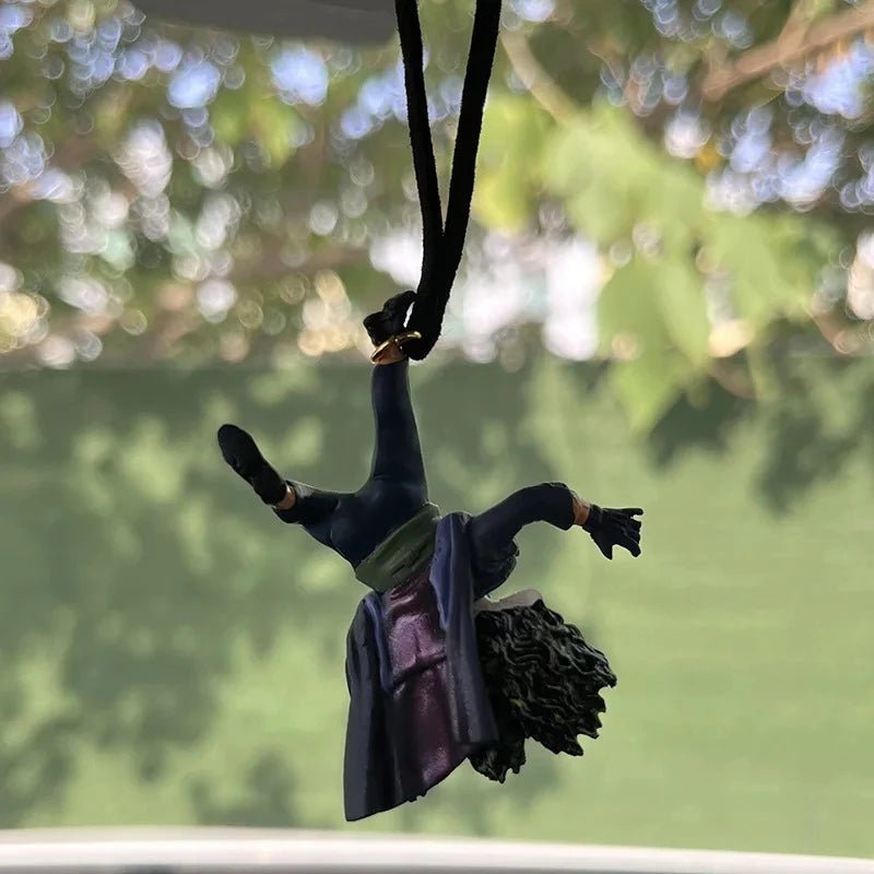 "Joker Car Resin Pendant – Creative Cartoon Rearview Mirror Accessory with Cowhide Rope, Christmas Gift 2024" - RELUX.STORE