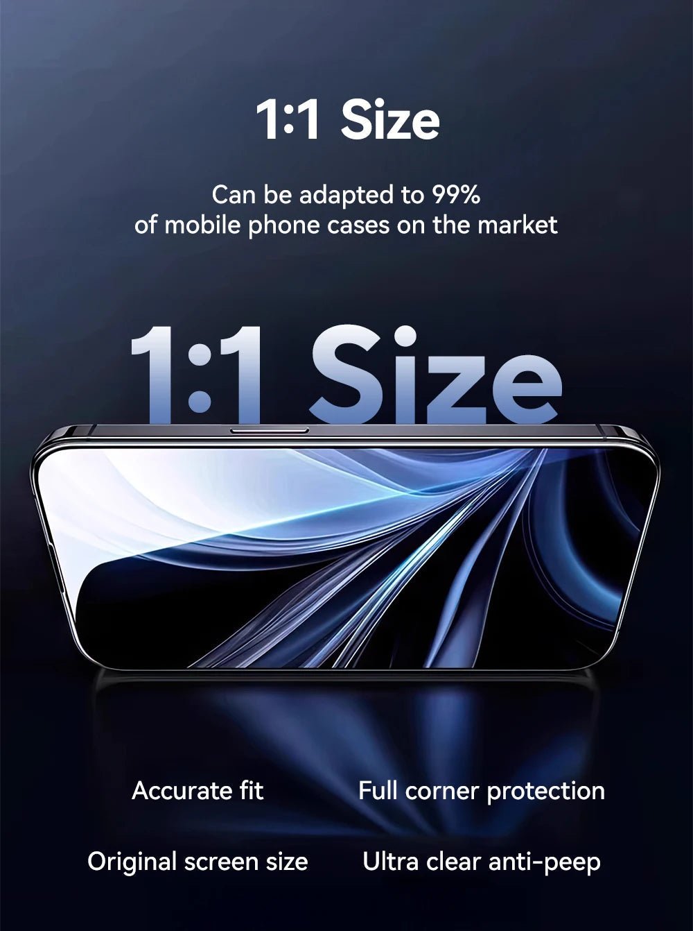 "Joyroom 1/2PCS Anti - Spy Privacy Screen Protector for iPhone 17 Pro Max / 17 Pro / 17 Air – Tempered Glass Film" - RELUX.STORE