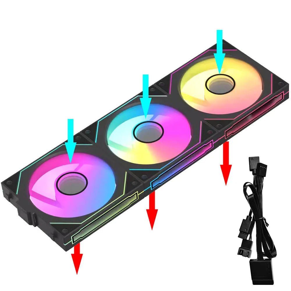 JUMPEAK MX120 360mm Modular Wireless Splicing PC 120mm Case Cooling Fan ARGB Infinite Mirror Effect For Computer Water Cooler - RELUX.STORE