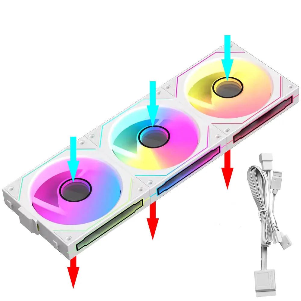 JUMPEAK MX120 360mm Modular Wireless Splicing PC 120mm Case Cooling Fan ARGB Infinite Mirror Effect For Computer Water Cooler - RELUX.STORE