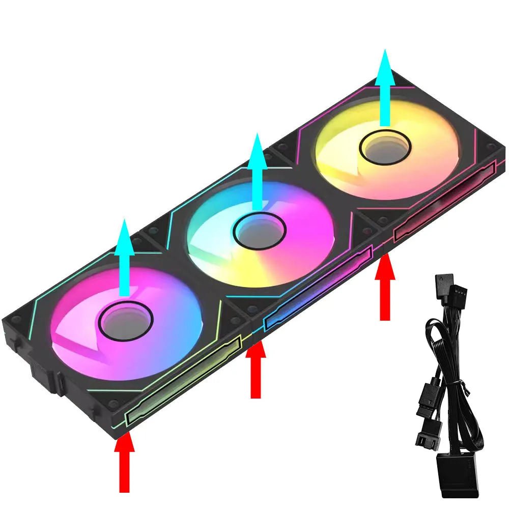 JUMPEAK MX120 360mm Modular Wireless Splicing PC 120mm Case Cooling Fan ARGB Infinite Mirror Effect For Computer Water Cooler - RELUX.STORE