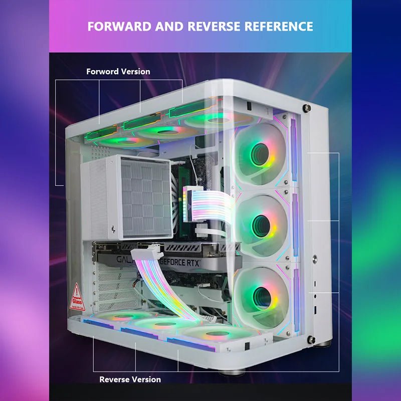 JUMPEAK MX120 360mm Modular Wireless Splicing PC 120mm Case Cooling Fan ARGB Infinite Mirror Effect For Computer Water Cooler - RELUX.STORE