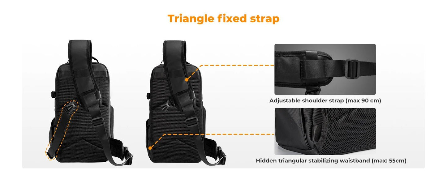 K&F Concept 10L Camera Sling Bag – Hardshell Crossbody Backpack for DSLR & Mirrorless Cameras | Compatible with Sony, Canon, Nikon - RELUX.STORE
