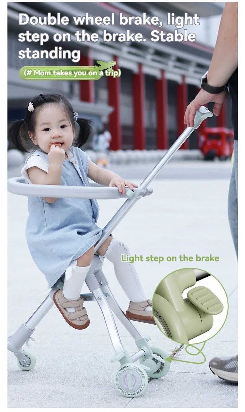 Kids' Travel Trolley Suitcase Mountable on Plane with Spinner Wheels Luggage Ride and Walk The Baby's Suitcase Folding Stroller - RELUX.STOREKids' Travel Trolley Suitcase Mountable on Plane with Spinner Wheels Luggage Ride and Walk The Baby's Suitcase Folding Stroller