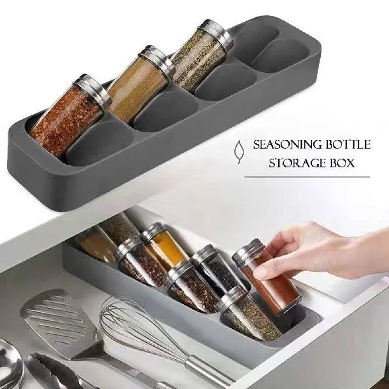 Kitchen Drawer Cutlery Storage Tray Knife Holder Spoon Forks Tableware Organizer Container For Spice Bottles Knives Block Rack - RELUX.STORE